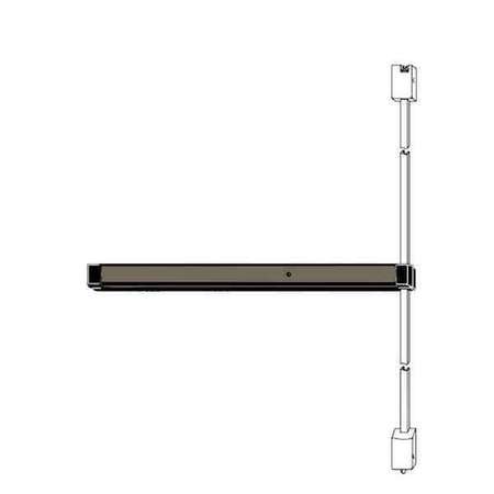 ADAMS RITE Adams Rite 8200 Series Grade 1 Surface Vertical Rod Exit Device, Exit Only, 36" x 96", Du ADR-8222-36